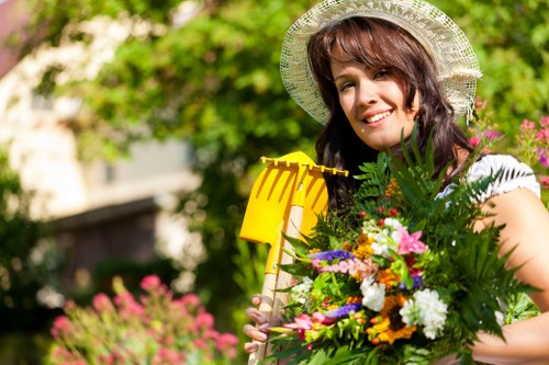 Lush planting scheme for landscape gardening in Woodford